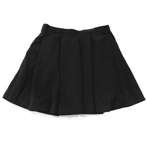 Women's Black Pleated Flare Skirt with Zipper Size Medium